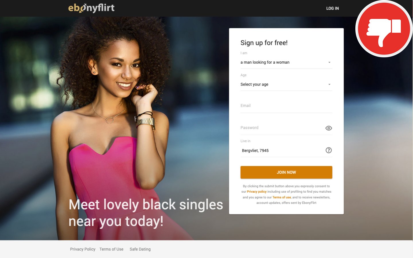 EbonyFlirt.com review - Scam May 2023 - Fake check - DatingSpot24.co.uk.