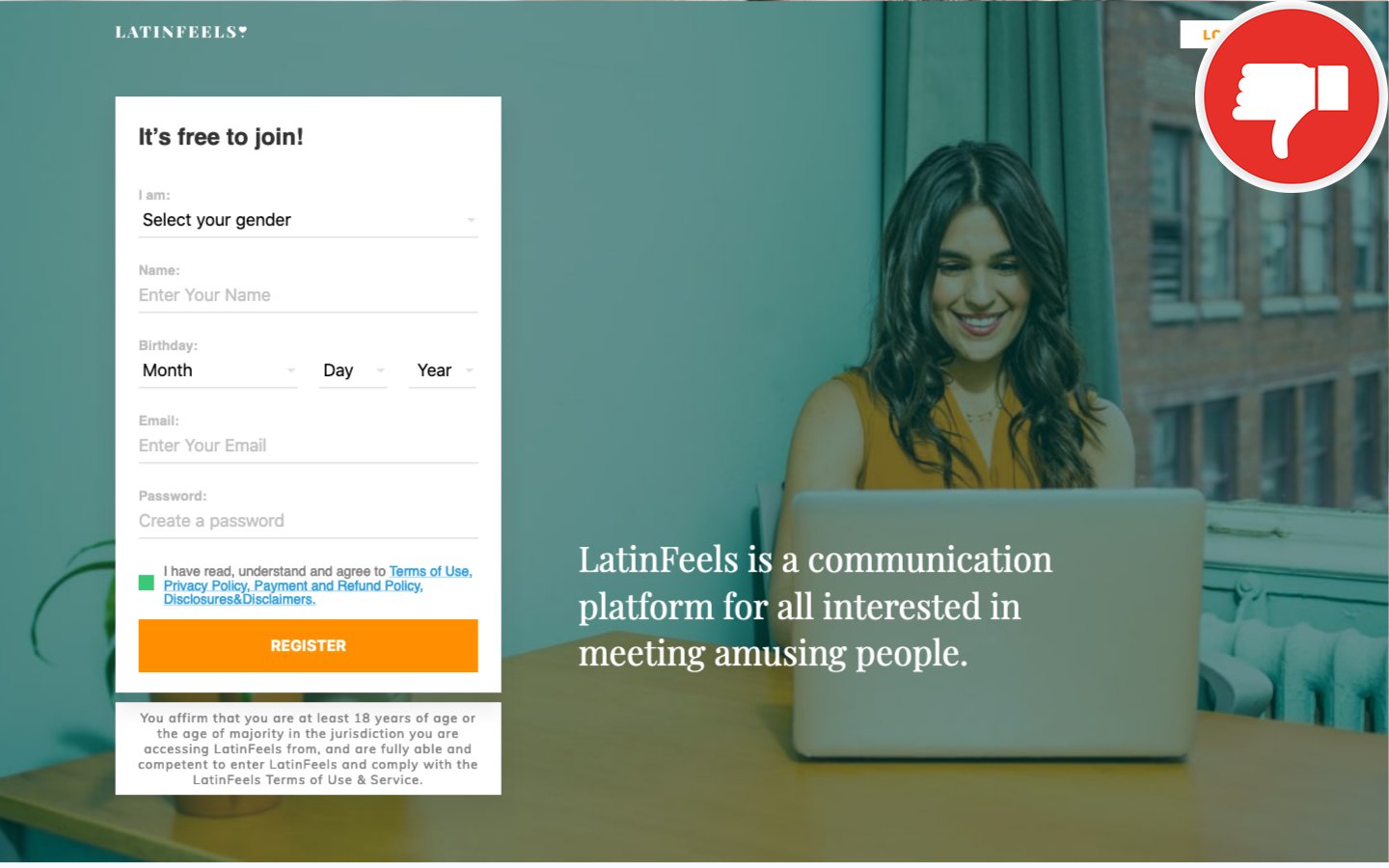 Latinfeels is a scam