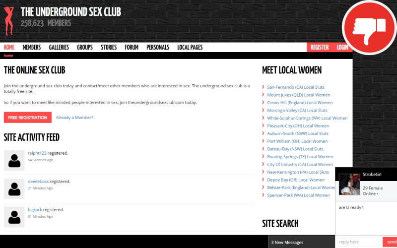 TheUndergroundSexclub.com review Scam