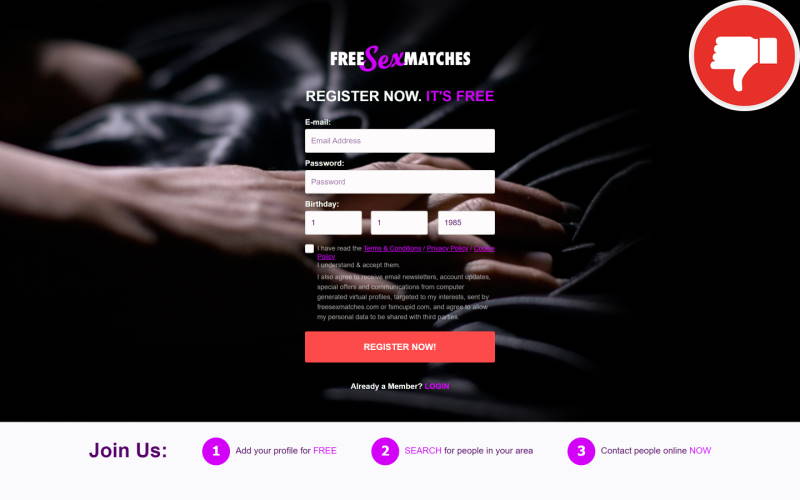 FreeSexMatches.com review Scam