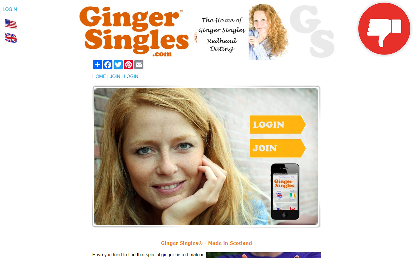 Review GingerSingles.com Scam