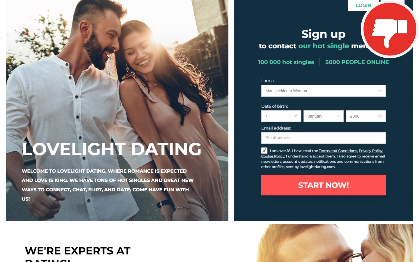 Review LoveLightDating.com Scam