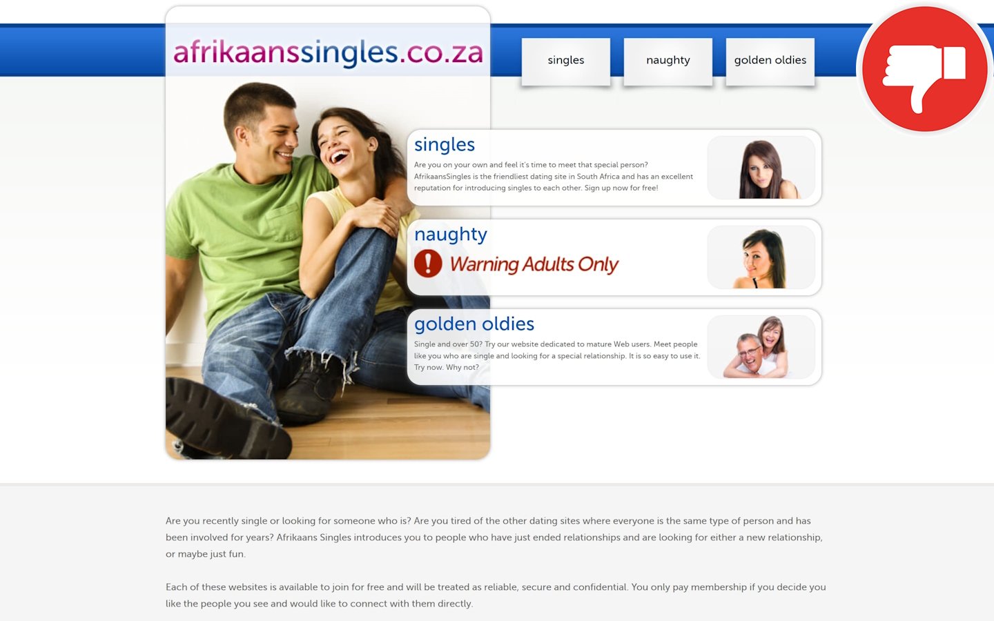 Review AfrikaansSingles.co.za Scam